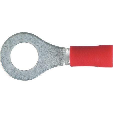 OEX Crimp Terminal Ring Red 6.3mm Vinyl (100 Pack) ACX3051