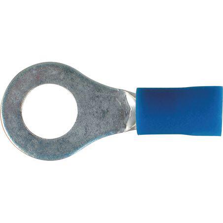 OEX Crimp Terminal Ring Blue 6.3mm Vinyl (100 Pack) ACX3055
