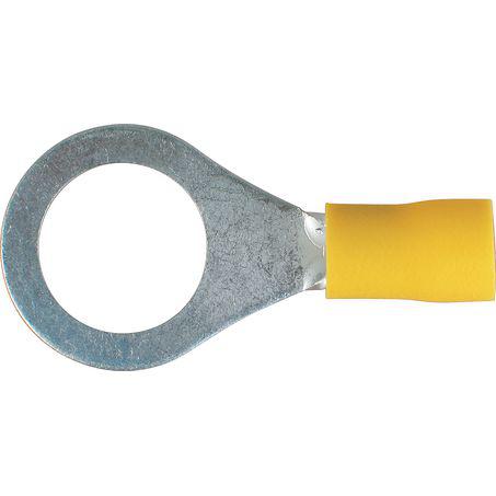 OEX Crimp Terminal Ring Yellow 13mm Vinyl (50 Pack) ACX3063
