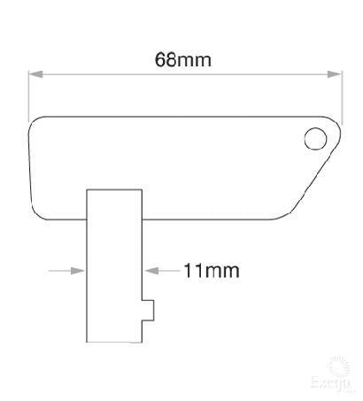 OEX Battery Master/Isolation Switch Replacement Key ACX3422