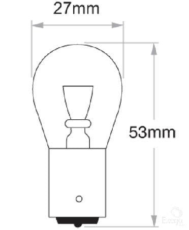 OEX Bayonet Globe 12V 21W Standard (Pack of 10) GLX23818