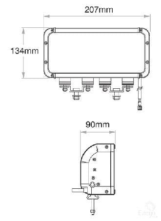 OEX Work Light LED 8in. Rectangle Bar Flood Beam 12/24V LLX23024