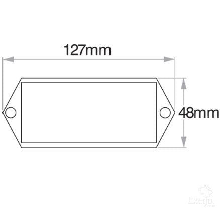 OEX Reflector Rectangle Amber 48x127mm (Pack of 10) LRX21271