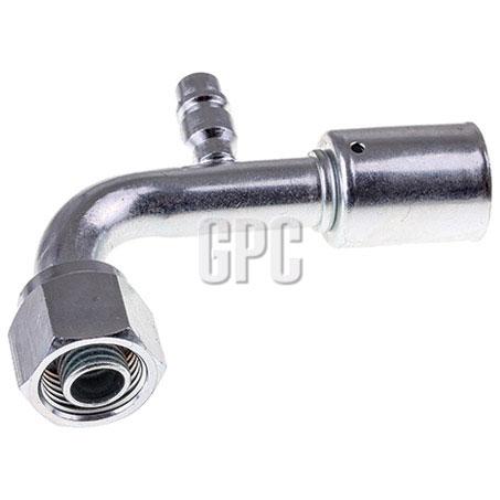 OEX Steel Fitting #10 fits Beadlock #10 90 Degree w/ R134a Port SFX1323-3