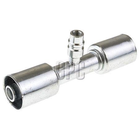 OEX Steel Fitting #10 Splicer Beadlock #10 Straight w/ R134a Port SFX6103-3