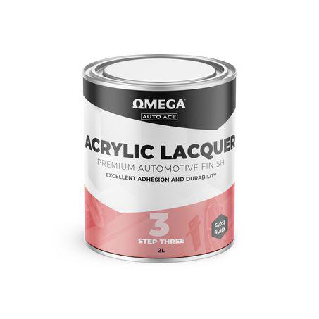 Omega Premium Acrylic Lacquer Gloss Finish Black 2L AA-ALGB2L