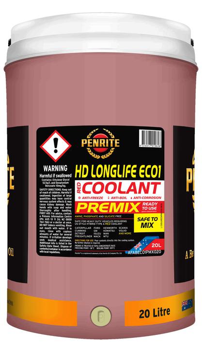 Penrite HD Longlife Ec01 Heavy Duty Coolant Premix 20L
