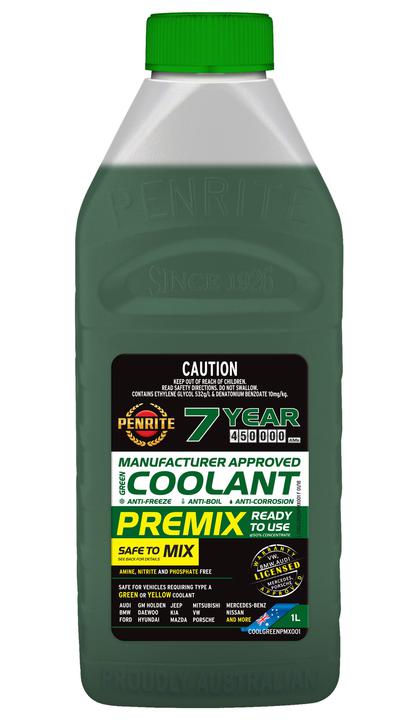 Penrite 7 Year 450,000km Green Coolant Premix 1L