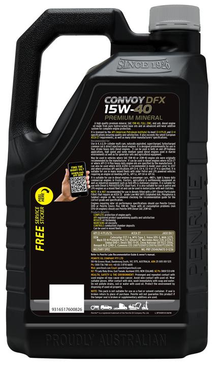 Penrite Diesel Fx Diesel 15W-40 Ci-4 Plus-Sl Engine Oil 5L