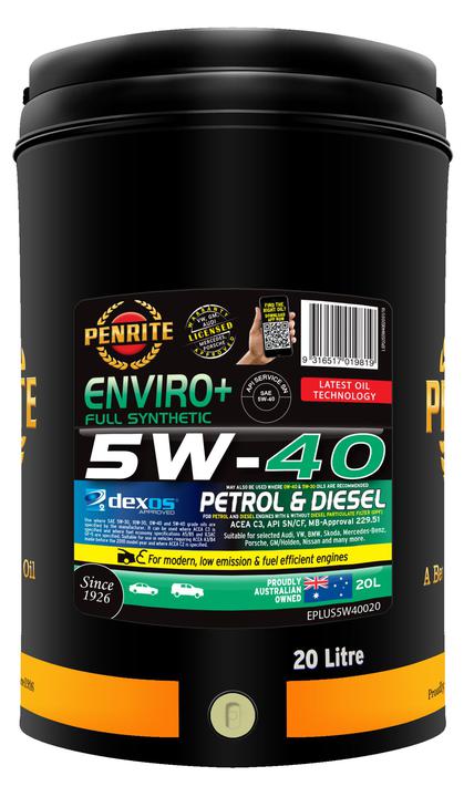 Penrite Enviro+ 5W-40 Engine Oil 20L