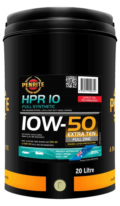 Penrite HPR 10 SAE 10W-50 Engine Oil 20L