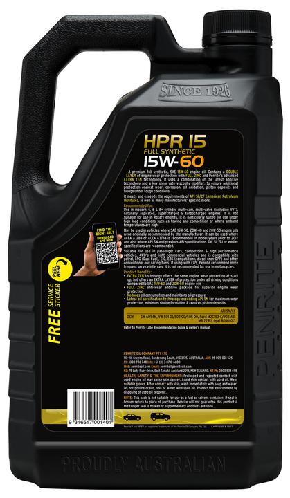 Penrite HPR 15 15W-60 Engine Oil 5L