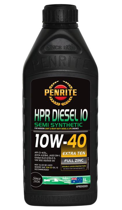 Penrite HPR Diesel 10 SAE 10W-40 Engine Oil 1L