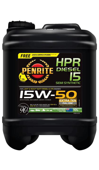 Penrite HPR Diesel 15 SAE 15W-50 Engine Oil 10L