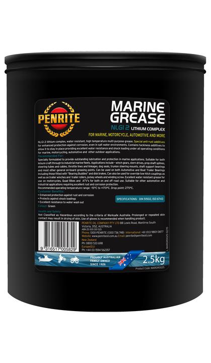 Penrite Marine Grease NGLI 2 Lithium Complex 2.5L