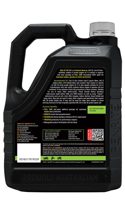 Penrite MC-4ST 4 Stroke Oil Mineral HD SAE 50 4L