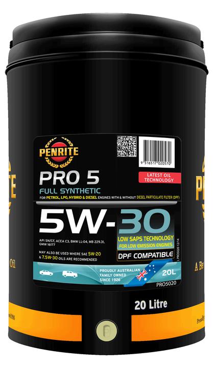 Penrite PRO 5 5W-30 Engine Oil 20L