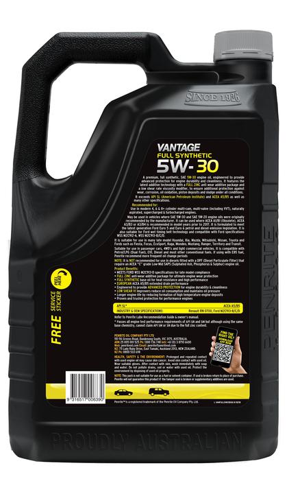 Penrite Vantage Full Synthetic 5W-30 Engine Oil 6L