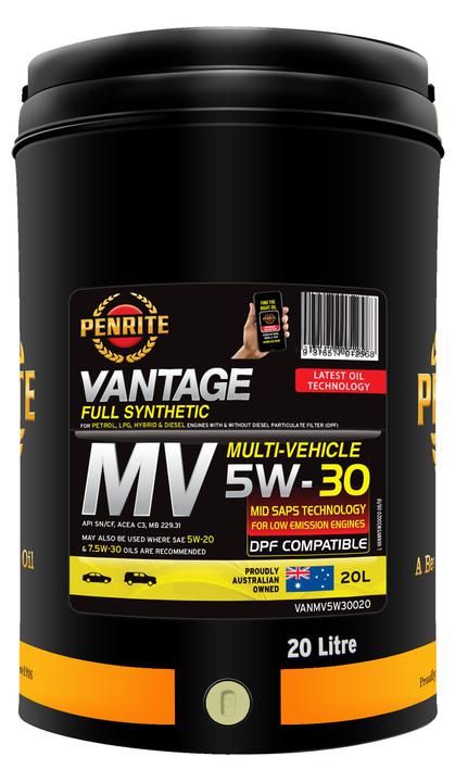 Penrite Vantage MV Full Synthetic 5W-30 Engine Oil 20L