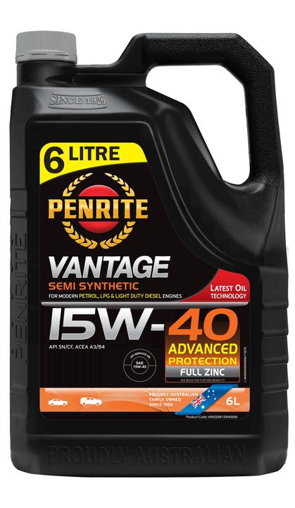 Penrite Vantage Semi Synthetic 15W-40 Engine Oil 6L