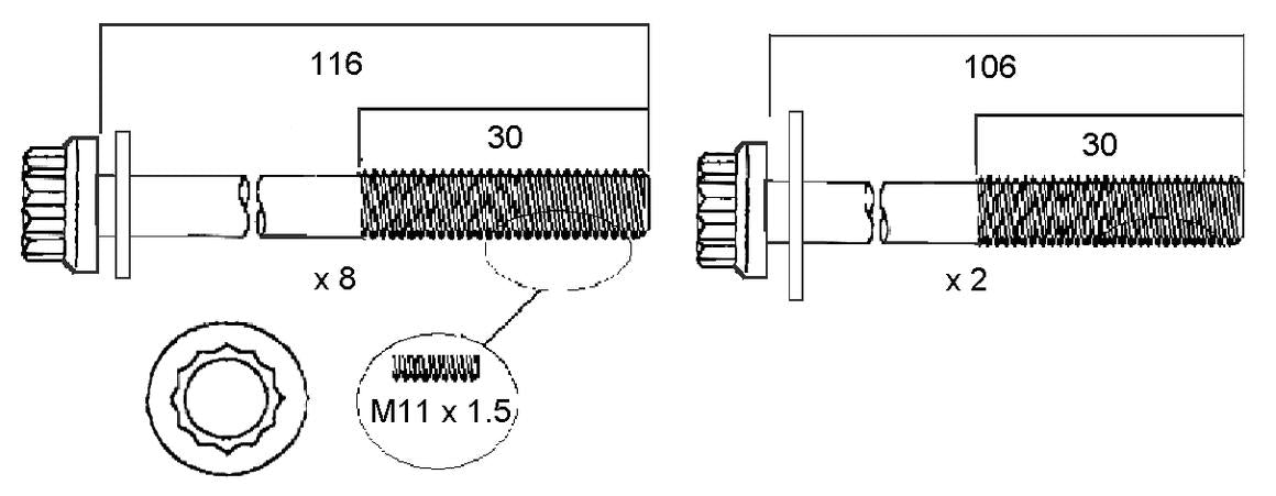 Permaseal Head Bolt Set HBS126