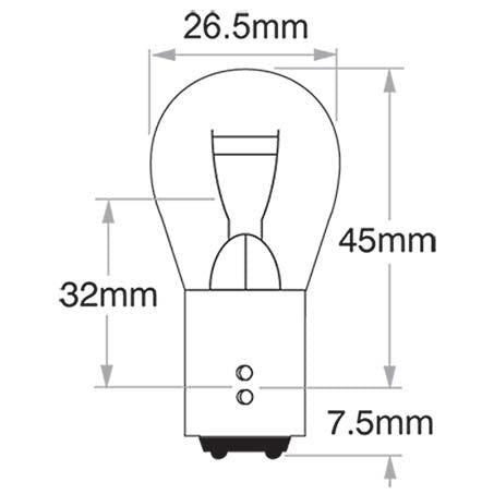 Philips Standard Bayonet Globe 12V 21/5W (10Pk) 12499