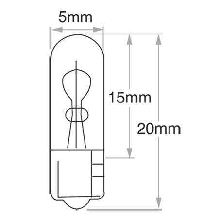 Philips Standard T16 Wedge Globe 12V 1.2W (10Pk) 12516