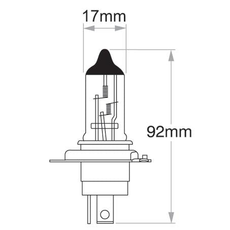 Philips Standard H4 Globe 12V 100/90W 12569