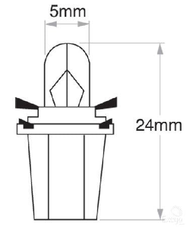 Philips Standard Dash Panel Globe 12V 1.2W (10Pk) 12598