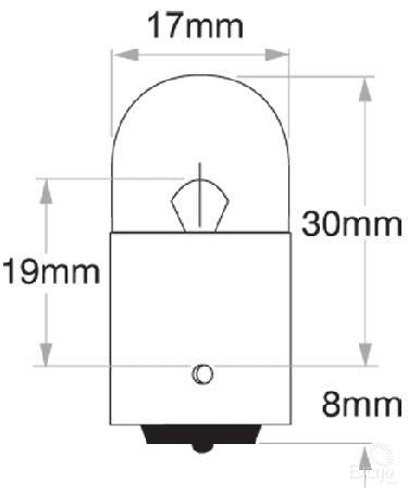 Philips Standard Bayonet Globe 12V 5W (10Pk) 12821