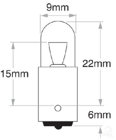 Philips Standard Bayonet Globe 12V 4W (10Pk) 12929