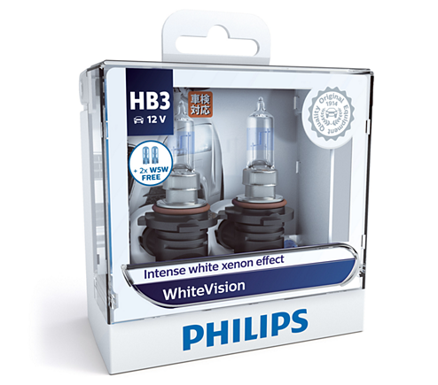 Philips White Vision HB3 Halogen Globe Kit 12.8V 65W (2Pk) 9005WHVSM