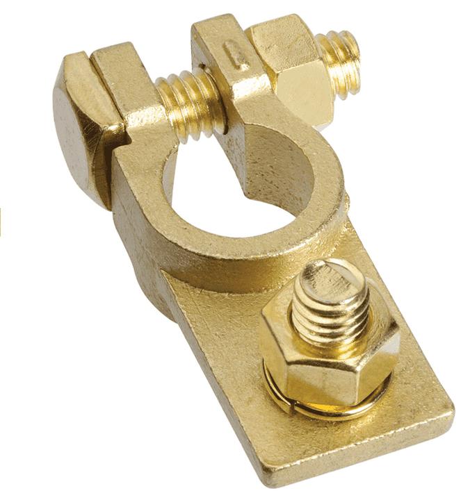 PROJECTA Forged Brass Battery Terminal Negative Stud Square Mount BT10-N1