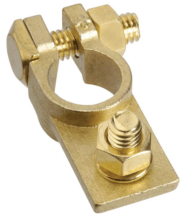 PROJECTA Forged Brass Battery Terminal Positive Stud Square Mount BT10-P1