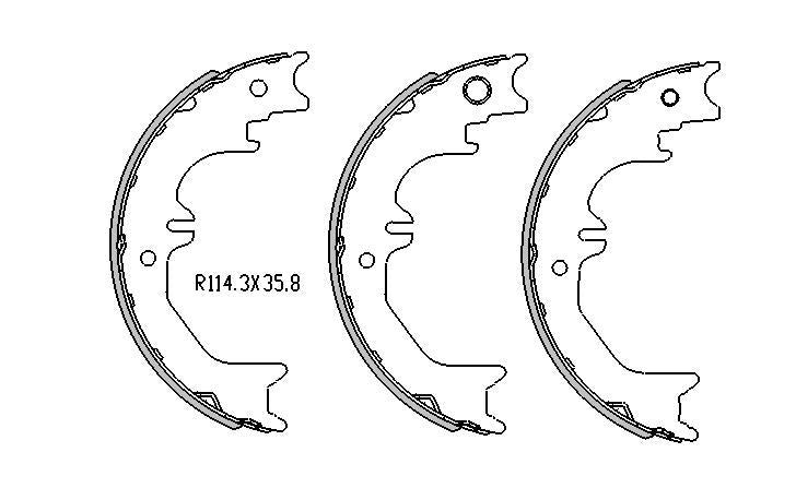 RDA Brake Shoe Set R1745