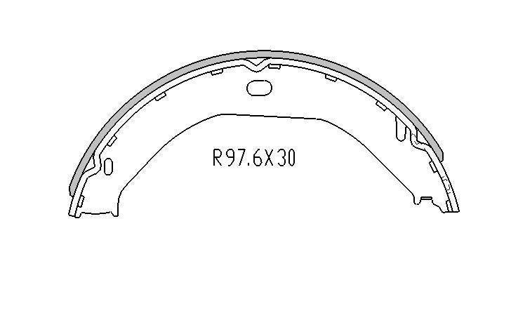 RDA Brake Shoe Set R1827