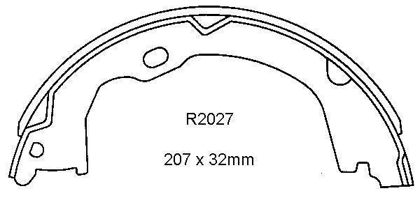 RDA Brake Shoe Set R2027