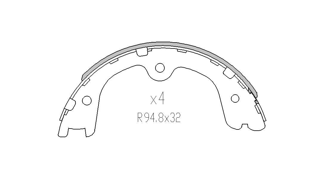 RDA Brake Shoe Set Rear R2033