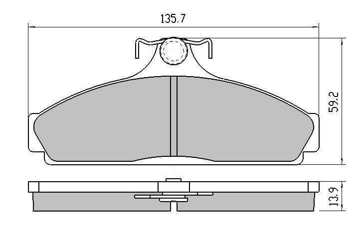 RDA GP Max Brake Pad Set Front RDB1076