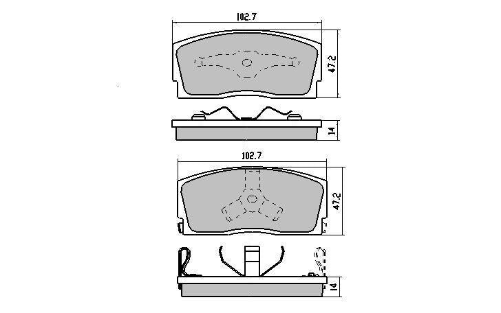 RDA GP Max Brake Pad Set Front RDB1125