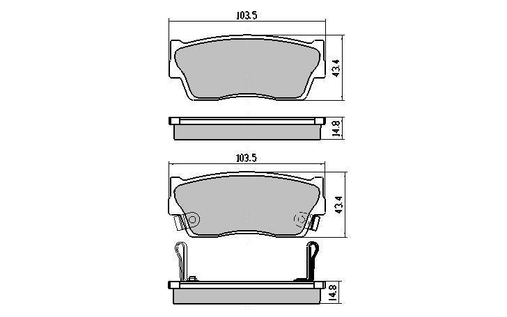 RDA GP Max Brake Pad Set Front RDB1134