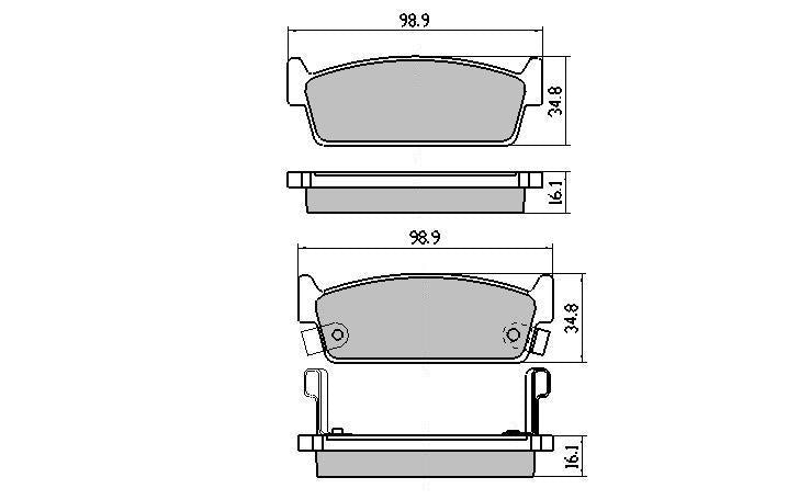 RDA GP Max Brake Pad Set Rear RDB1144