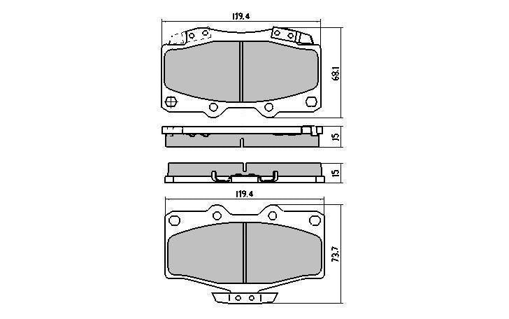 RDA Phantom Ceramic Brake Pad Set Front RDC1149
