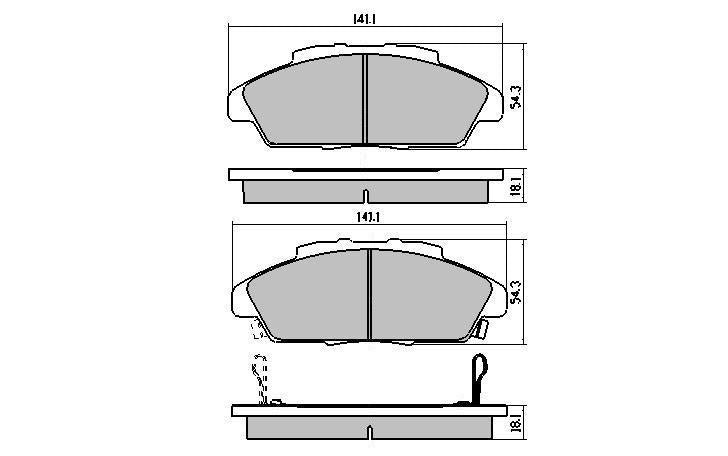 RDA GP Max Brake Pad Set Front RDB1172