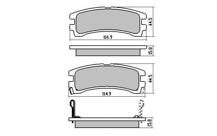 RDA GP Max Brake Pad Set Rear RDB1175