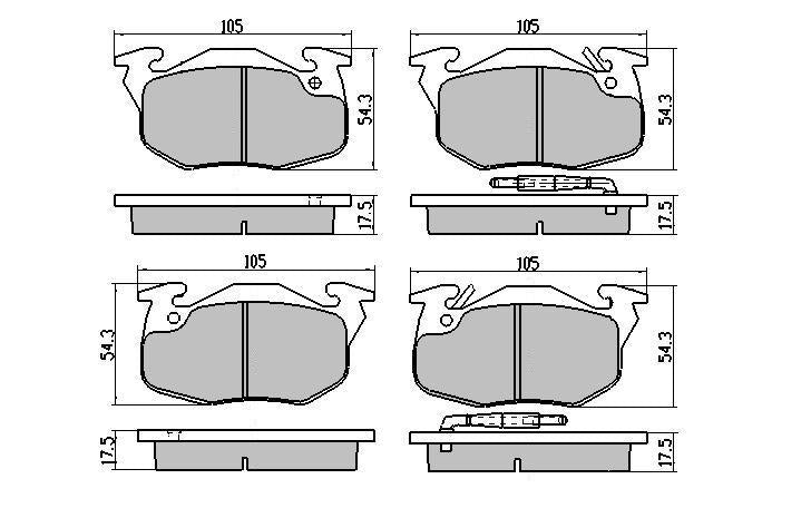 RDA GP Max Brake Pad Set Front RDB1182