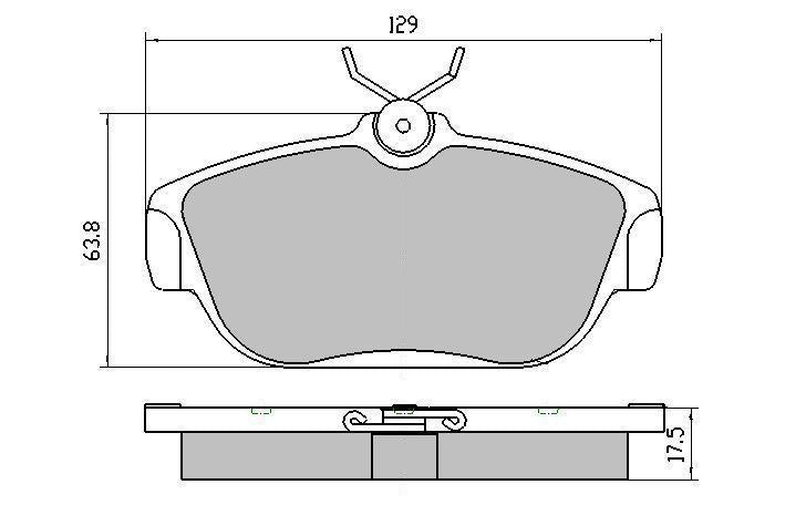 RDA GP Max Brake Pad Set Front RDB1198