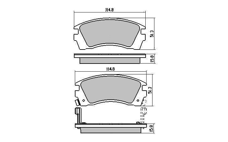 RDA GP Max Brake Pad Set Front RDB1216