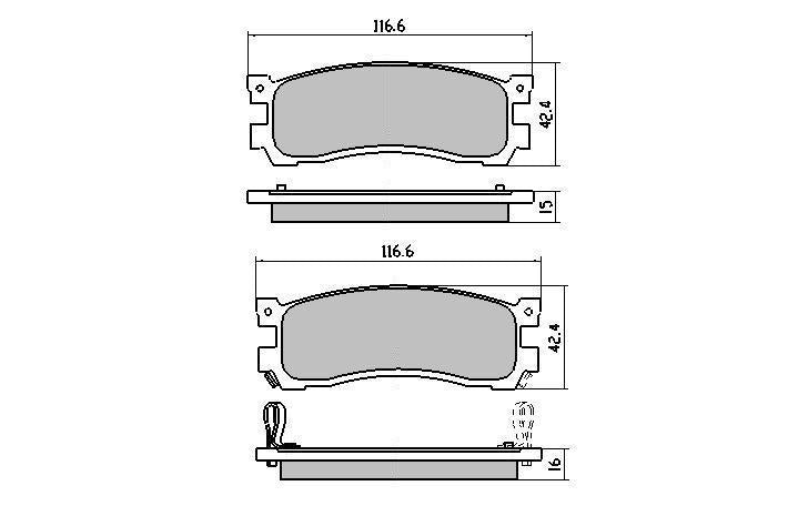 RDA GP Max Brake Pad Set Rear RDB1222