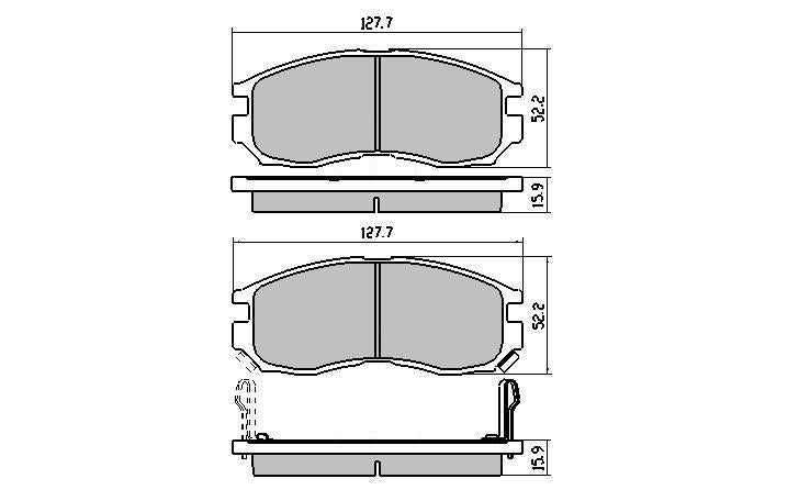 RDA GP Max Brake Pad Set Front RDB1249